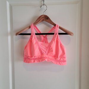 Victoria's Secret Sport Neon Coral Pink Athletic Bra Size L